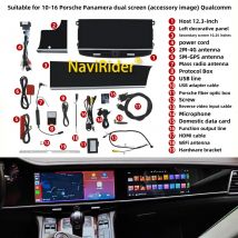 Multimedialny odtwarzacz wideo do Porsche Panamera 970 2010-2016 z 12,3-calowym podwójnym ekranem, Android, Qualcomm, Carplay, Auto, nawigacja GPS