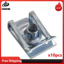 10pcs M4 M5 M6 M8 U Type Clips with Thread 4mm   5mm 6mm  8mm Reed Nuts for Car Motorcycle Scooter ATV Moped