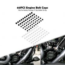 Motorcycle 60PCS Engine Bolt Covers Screw Cap For Harley M8 Softail FXBR Fat Boy 18-Up Touring Electra Street Glide FLHR 2017-Up