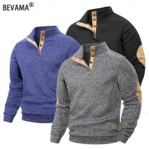 Pullover casual da uomo primavera autunno abbottonato colletto alla coreana Henley Polo cappotti felpe con colletto alla coreana a maniche lunghe per lo sport