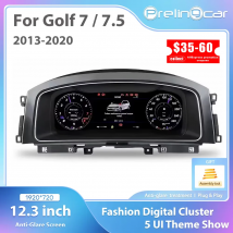 Grupo de tablero Digital Lcd de 12,3 pulgadas para VW Golf7 MK7 2013-2020 años Ntg4.5 Cabina de panel de instrumentos de Radio automática