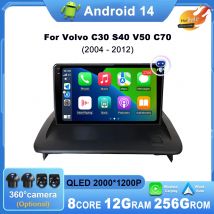 Drahtlose CarPlay Für Volvo C30 S40 V50 C70 2004-2012 Auto Radio Multimedia Display Touchscreen Android auto Kopf einheit Navigation