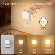 1 Stück 2700 K Plug-in-Nachtlicht, warmweiße LED-Nachtlichter mit intelligentem Dämmerungs- bis Morgensensor für Schlafzimmer, Badezimmer, Flur, Treppen,