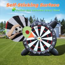 Pallone da calcio gonfiabile gigante alto 3 m/10 piedi con freccette con pallone da calcio da 8 pezzi e parco giochi commerciale per bambini