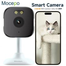 3MP 2K Full HD Überwachungskamera, 2,4G/5GHZ Dualband Wireless Kamera, Vollfarb-Nachtsicht, Zwei-Wege-Sprachanruf