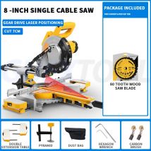 8-Zoll-Schneidsäge Hochpräzise Gehrungssäge Zugstange Push Pull Sägearbeit Zugstange Aluminium Sägemaschine Schräge Schneidsäge