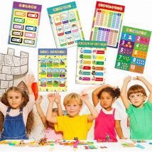 16Pcs English Decoration Drawing Wall Map Early Enlighten Poster Alphabet Chart Talking Educational Learning Toy for Kids Gift