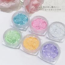 TSZS New Holographic Nail Art Glitter 6 colors/set Korean Laser Iridescent Star Heart Nail Sequins Nail Wholesale
