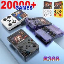 R36S Console per videogiochi portatile retrò Sistema ARKOS Schermo IPS da 3,5 pollici Lettore video tascabile portatile classico Giochi da 128G Regalo per ragazzo