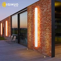 Applique da parete lunghe a LED Illuminazione per portico esterno Luminosità tramite telecomando Lampada da garage da giardino Nero Oro Bianco Grigio 85v 265v Villa Sconce