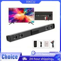 XIKCU Soundbar Altoparlanti Bluetooth 5.3 Soundbar stereo Suono surround Home Cinema con supporto telecomando RCA AUX TF-Card