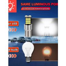 2PCS Turn Signal Lights 1157 P21 5W 12V LED Auto Lamps Bulbs For Peugeot 408 308 3008 RCZ Super Bright Reverse lights 45CSP Chip