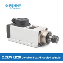 G-Penny CNC 2,2 kw ER20 Platz Typ Luftgekühlten Spindel Motor Keramik Kugellager 0,01mm Genauigkeit 24000rpm Mit Montage Flansch