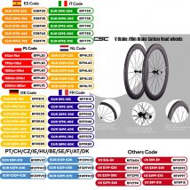 CSC UCI Ruote da strada in carbonio ultraleggero Freno per cerchioni 700C 25mm larghezza 38mm/ 50mm /60mm set di ruote per bicicletta in carbonio per copertoncino tubeless