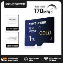 MOVESPEED 170 MB/s U3 Mini tarjeta SD de alta velocidad 1TB 512GB tarjeta de memoria Flash 128GB 400GB tarjeta TF para cámaras teléfono móvil 4K HD TV