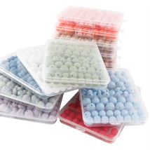 90 Pz/scatola 12/15 MILLIMETRI Rotonda Perline di Silicone Perle di Lenticchie Per La Produzione di Gioielli Portachiavi Branello Del Distanziatore FAI DA TE Portachiavi accessori di gioielli