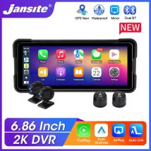 6.86 inch Carplay 2K Motorcycle DVR GPS Navigation Wireless Carplay Android Auto IPX7 Waterproof Moto Display Dual Bluetooth