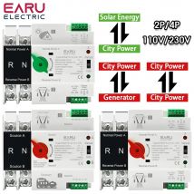 Przełącznik automatyczny na szynę DIN ATS PV 2P 4P 125A AC 230V 110V, dwuzasilaniowy, automatyczny przełącznik zasilania, przełączniki elektryczne, zasilanie bezprzerwowe