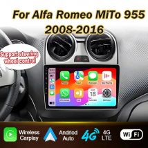 Android 15 Autoradio 4G+WIFI For Alfa Romeo MiTo 955 2008-2016 Carplay Car Radio Multimedia Player Stereo DSP QLED Screen 2din