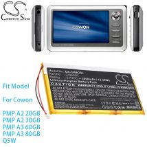 Batteria per lettore multimediale Cameron Sino per Cowon PMP A2 20GB PMP A2 30GB PMP A3 60GB PMP A3 80GB Q5W 3600mAh