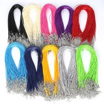 10 Teile/los 1,5/2mm Bunte Fauxs Lederband Einstellbare Geflochtenen Seil Für Halskette Armband DIY Schmuck Machen Supplie accessori