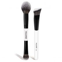 MAANGE 2 Stück Detail-Concealer-Pinsel, dreieckiger Slope, makelloser Schönheits-Make-up-Rougepinsel für flüssige Creme, Polieren, Gesichtmischen