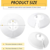 4pc Kühler Rohr Kragen Abdeckung 15mm Farbe Silber Galvanisieren Kühler Rohr Kragen Abdeckung Boden Kanal Wasserhahn Zubehör