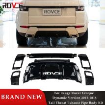 ROVCE paraurti posteriore coda gola tubo di scarico Trim Cover Kit per Land Rover Evoque 2012-2019 modello stile dinamico L538 accessori