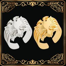 Albanien Europeia águia Anel de Ouro Cor Prata Duplo Headed águia Dedo Anel Jóias Ornamento étnico Festa Aniversário Jóias