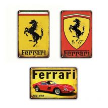 Metal Aluminum Sign Wall Art Decoration Iron Painting Retro Sign Garage Wall Decoration For Ferrari F430 488 458 F12 Roma 812 F8