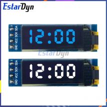 Estardyn 0,91 Zoll OLED-Modul 0,91 Zoll Weiß/Blau OLED 128 x 32 OLED-LCD-LED-Anzeigemodul 0,91 Zoll IIC Communicate für Arduino