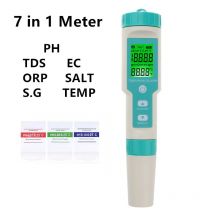 COM-600 7 en 1 PH TDS EC ORP salinidad S. G medidor de temperatura Monitor de calidad del agua probador IP67 para agua potable, medidor de PH de acuarios