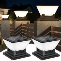 Luce solare automatica dal tramonto all'alba IP65 Impermeabile 3 temperature di colore Breve pressione Cambia lunga pressione per pilastro per gradini da giardino