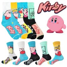 Kirby Socken Baumwolle Mode Männer Frauen Mid-Calf Socken Skateboard ing Sport atmungsaktive Anime Cartoon Street Casual Hip Hop Socken