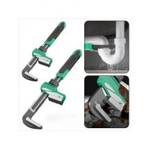 F-type Wrench Right Right Angle Wide Jaw Opening 80mm 130mm Adjustable Spanner Auto Repair Plumber Wrench Tool