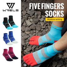 WRELS Calzini sportivi con punta alla caviglia Calzini a cinque dita Traspiranti Atletici Corsa Sport Ammortizzati Assorbimento dell'umidità Scocks a cinque dita