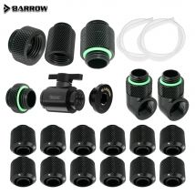 Schubkarre 10x13mm Soft Tube Fitting Kit 10x16mm Schlauch adapter Kit für Wasser kühlung Zubehör DIY Mod Schwarz Silber Weißgold