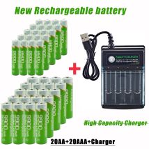 Original Rechargeable Battery AA AAA1.5V AA9900mAh+AAA8800mAh+Charger for Computer Clock Radio Video Game Digital Camera Battery
