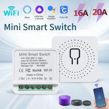 20A 16A Mini WiFi Smart Switch Cozylife App Temporizzatore di controllo remoto Supporto Modulo di automazione di controllo bidirezionale per Alexa Google Home