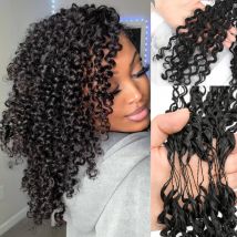 Brazilian 12A Small Spirals Curly Bundles Kinky Curly Crochet Human Hair Curly Weave Deep Wave Virgin Feather Hair Extension