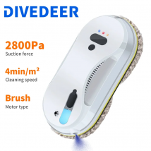 DIVEDEER Pulitore automatico per vetri a getto d'acqua Robot per la pulizia dei vetri di grande aspirazione Robot per la pulizia dei vetri di grande aspirazione con telecomando