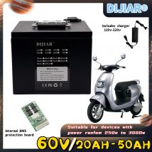 Luftschneller Transport, 60 V, 50 Ah, volle Kapazität, innerhalb von 24 Stunden versenden, neue 18650-Lithiumbatterie, geeignet für Motoren unter 3000 W