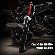 Kreative Experte elektrische Kettens chwert Modell Moc Filmszene Kettensäge Verknüpfung Power Waffen Bausteine Ziegel Puzzle Spielzeug Geschenke