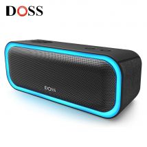 DOSS Altoparlante Bluetooth 5.0 Potente suono stereo da 20 W Scatola audio extra bassi IPX6 Impermeabile TWS Accoppiamento Altoparlanti portatili wireless
