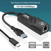 100/1000Mbps USB 3.0 cablato USB TypeC a Rj45 Lan Ethernet Adapter RTL8153 scheda di rete per PC Macbook Windows Laptop