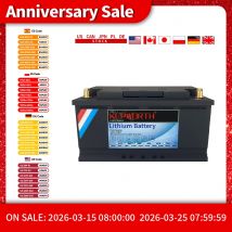 Batteria di accumulo LiFePO4 12V 100Ah Batterie al litio BMS 6000 cicli per camper camper Carrello da golf Fuoristrada Fuoristrada Fuoristrada Fuoristrada Vento solare