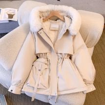 2024 neue Mode Frauen Winter Jacke Große Pelz Kragen Parkas Mantel Langen Mantel Mit Kapuze Warme Wolle Liner Weibliche Schnee Tragen Gepolsterte parka