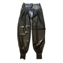 Schwarze Herren-Latex-Sexy-Jogginghose, Gummi, lockere Hose, Bloomers, Casual Club