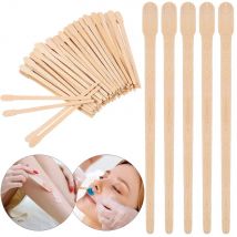 100PCS Frau Holz Haar Entfernung Stick Einweg Enthaarung Spachtel Wachs Sticks Holz Gesicht Augenbrauen Waxing Spachtel Schönheit Werkzeug