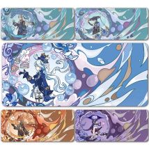 Anime-Spiel Furina Neuvillette Mavuika Wanderer Raiden XXL Großes Genshin Impact Mauspad Rutschfeste Tastatur Schreibtischunterlage Mauspad